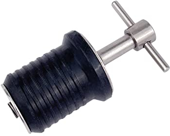 GATE 14 Lenzstopfen für Wasserabfluss mit Schraube für Boot aus verchromtem Messing Ø 23 mm