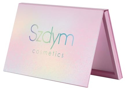 SZDYM Rosa Leere Magnetpalette mit Spiegel, niedliche leere Make-up-Palette für Highlighter, Lippenstift, Rouge, Puder, Lidschatten
