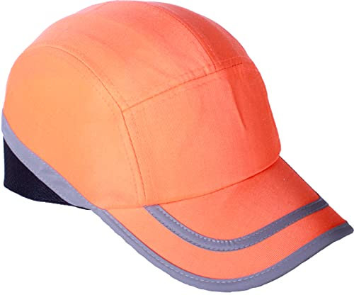 Bricoloco Gorra Seguridad homologada Estilo Casual-Casco de protección Laboral para Obra, Industria, Deportes de Riesgo antigolpes. Confort Headline. (Confort OR - Naranja A/V Visera Standar)