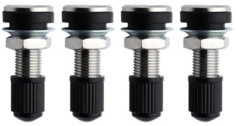 FanPaYY 4 Piezas Válvulas para neumáticos de Motocicletas y automóviles con vástago de Metal sin cámara con Tapa Antipolvo