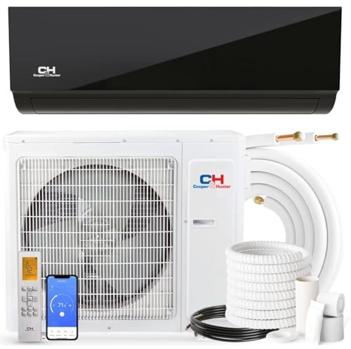 Cooper&Hunter, Olivia Series Midnight Edition, 9,000 BTU, 115V, 23 SEER, Ductless Mini Split AC/Heater with Installation kit…