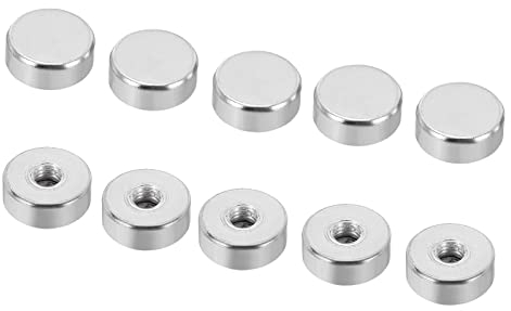 PATIKIL M5 20Pack Kappe Mutter Hutmutter Schraube Huteinsatz Bolzen Deckel Flach Innengewinde Hardware Steckverbinder Lichttechnik Silberton