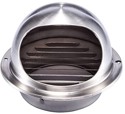 Griglia Di Ventilazione In Acciaio Inox 50-300 Mm, Griglia Areazione Coperchio Di Ventilazione Griglia Tonda Da Incasso Con Zanzariera, Stabilizza Presa Di Ventilazione A Parete Per L'aria