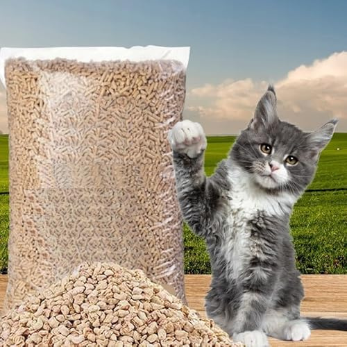 Premium Cat Litter Wood Pellet 5L, 15L, 30L, 60L Non Clumping, Ultra Absorbent (60 Litres)