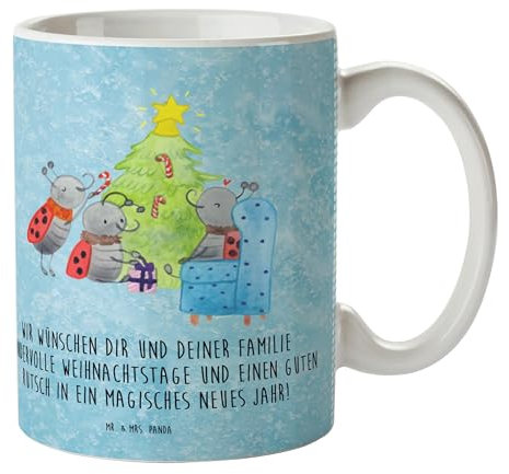 Mr. & Mrs. Panda Kindertasse Weihnachten Smörle - Geschenk, Tasse Für Kleinkinder, Trinklernbecher, Kindergeburtstag, Kinderbecher, Weihnachtsbaum, Pfefferminzstange, Bruchsicher, Tannennadeln