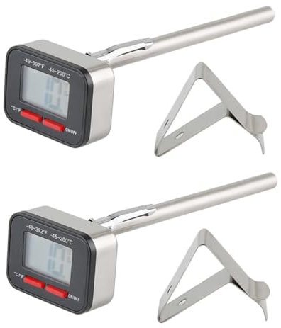 HEMOTON 2pièces Thermomètre Numérique Pratique Pour Lait Café Et Mesure Rapide Et Précise Pour Et Professionnel