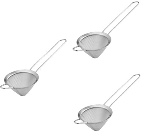 HEMOTON 3pezzi Filtratore Per Ghiaccio Forma Conica Con Maglia Extra Fine Strumento Di Filtro Per Residui Per Cocktail e Cucina Per Bar e Appassionati Di Mixology
