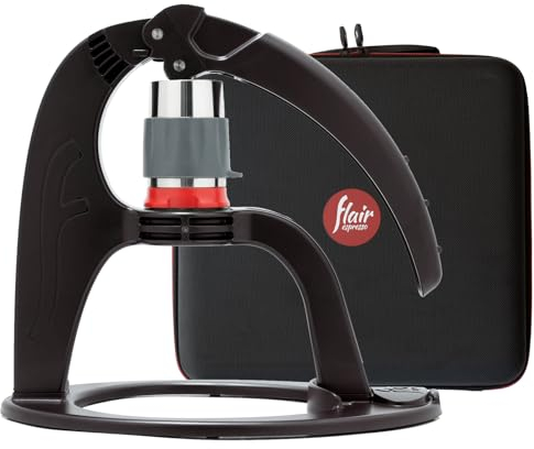 Flair NEO Flex avec étui de transport : machine à expresso manuelle à levier direct mise à jour pour les débutants et les voyages – Manomètre pour brassage de 9 bars inclus