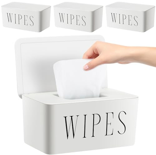 Singhoow 3 Pack Baby Wipes Dispenser, Large, White