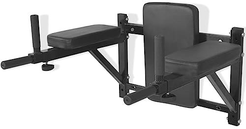 AJJHUUKI Heimartikel, Wandmontage, Fitness-Dip-Station, schwarz, Anzugmöbel
