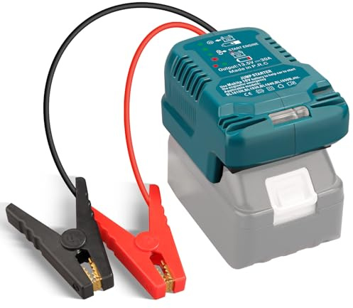 EID Starthilfe Adapter Kit für Makita 18V LXT Akku, 11AWG Booster Kabel 30A Ausgang 13V, Notstartgerät für 12V Autos bis 3,5 Liter, Werkzeugakku Jump Starter (Akku Nicht enthalten)