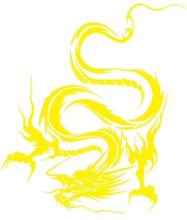 SOLUSTRE 4 Stück Drachen Totem Maschinen Abdeckungsaufkleber Auto Fenster Aufkleber Auto Aufkleber Drachen Auto Aufkleber Stoßstangenaufkleber Karosserie Aufkleber Auto Vinyl