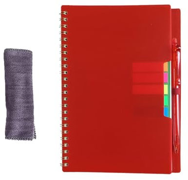 Wiederverwendbares intelligentes Notizbuch – digital verbundenes Notizbuch, wiederverwendbarer intelligenter Planer | Wasserfester Notizblock aus Mineralpapier, löschbares Notizbuch für Kinder, 21,4 x