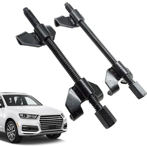 Herramienta de tensor de resorte, compresor de resorte de alto rendimiento, 2 extractores de puntal de muelle, garras de mordaza, herramientas de coche para muelles helicoidales y amortiguadores