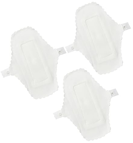 Compresa Sanitaria Lavable para Mujer Botón 3 Piezas | Compresas Reutilizables de Tela, de Color Claro y Lavables, para Días de Flujo Leve y Uso Diario