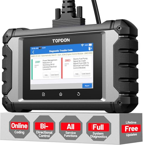 TOPDON OBD2 Diagnosegerät Auto ArtiDiag EU-A für Mercedes-Benz/BMW/V.A.G, ECU Online Codierung, Bidirektionale Steuerung, Alle Resets, Vollsystem Scan, Lebenslange Kostenlose Updates