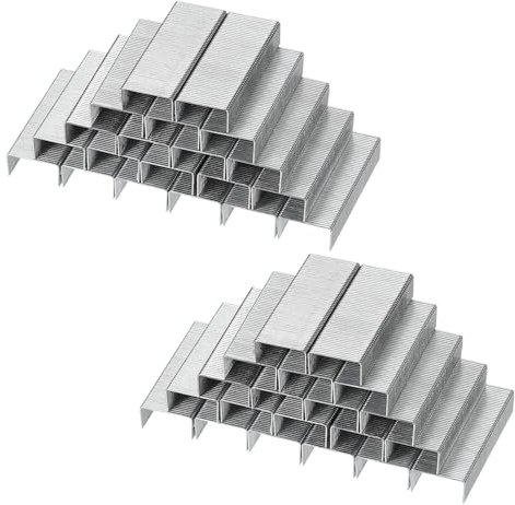 PATIKIL #10 Standard Staples, 10Box 10000pcs 3/16 Leg Length Flat Clinch Chisel Point Staples Jam-Free for Desk Stapler Office Desktop Home Supplies, Silver