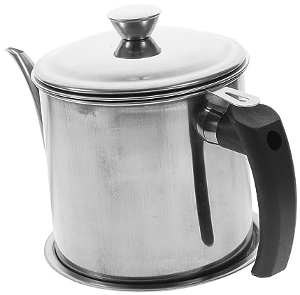 CIYODO Olla Para Grasa Con Filtro Recipiente Para Aceite Usado Lata De Grasa Con Mango
