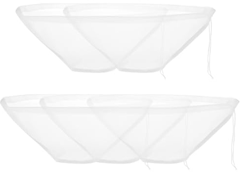 5 sacchetti per latte di noci, panno a maglia fine, riutilizzabile, in nylon, per formaggio, succo di frutta, yogurt, vino, tofu caffè