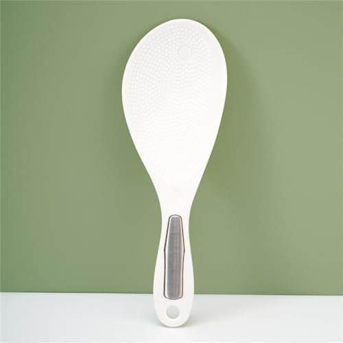 Cuillère à riz, cuillère de service de riz de cuisine cuillère à riz en plastique domestique cuillère de service créative(White)
