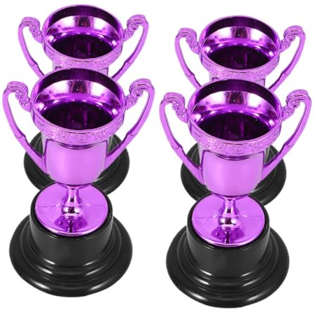 Milisten 4 Stück Lila Trophäendekoration aus Kunststoff mit Auffälligem Design Vielseitig Einsetzbar als Dekoration für Partys und Wettbewerbe