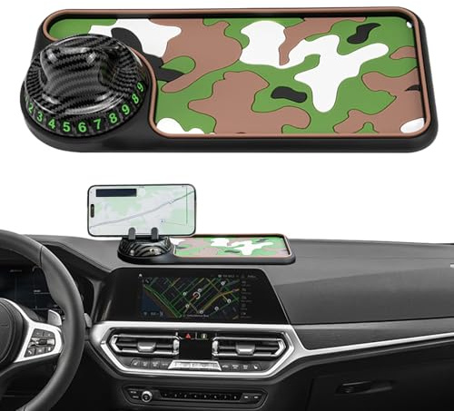 Woalopted Alfombrilla de Salpicadero Antideslizante, Alfombrilla Antideslizante para Salpicadero de Coche, Base Soporte para Teléfono Accesorios Vehículo Smartphones Gafas de Sol GPS SUV Auto