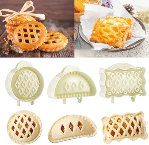 Holiday Mini Pie Mold Dough Press Pocket Pie Molds Party Hand Pumpkin Cookie Cutters Mini Pocket Pies Maker for Festivals and Parties (C)