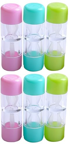 6 PCS Contenitori per Lenti a Contatto Dure, contenitori per lenti a contatto, Mini Dimensioni da Viaggio, Scatola Protettiva Sicura per Lenti, contenitore per lenti a contatto per uso quotidiano