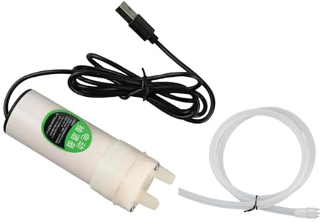 RNXRZANK Pompa Elettrica Portatile Autoadescante USB per Il Travaso di Birra, Vino E Bevande Analcoliche - Design Compatto E Materiale PP - Adatta per L'us, Tubo in Silicone Da 500 Cm