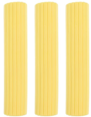 HIAKDOFT Lot de 3 Têtes de Rechange pour Balai Éponge Super Absorbantes 28 CM Recharge pour Balai à Franges Coussinets en Éponge Jaune pour Sols Carrelés Bois Salle de Bain et Garage