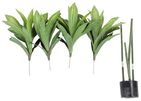 Fake Plants,Artificial Dracaena Plants Indoor Tall Fake Yucca Silk Tree in Pot Made of ABS PU Material Perfect Artificial Trees for Home Office Decor and Housewarming Gift (150cm)