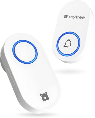 No Battery Needed Wireless Doorbell, Waterproof Door Bell with 600ft Range, 60 Adjustable Chimes, 4 Volume Level Modes from 0dB to 100dB, Classroom,Home,Office,Hospital,Warehouse