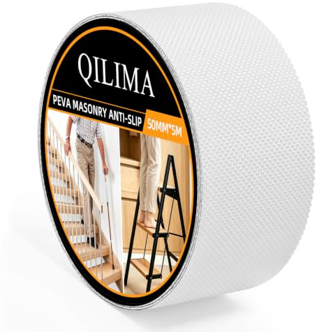 QILIMA 5 cm x 5 m kreativt greppband – halkfri, återanvändbar tejp för mer kontroll och komfort på tennisracket, verktygshandtag, träningsutrustning och gör-det-själv-projekt, transparent