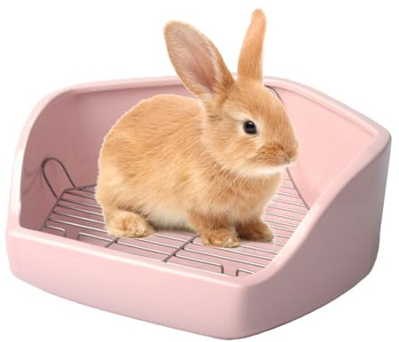 Bac à litière pour Animaux de Compagnie pour Cage, Toilettes d'angle pour Petits Animaux | Poêle d'angle pour Petits - Toilettes pour Lapins pour de Compagnie - Bac à litière Amovible