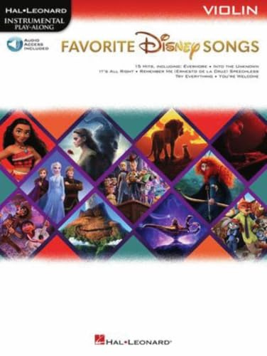 Favorite Disney Songs Violin: Instrumental Play-along for Violin, Includes Downloadable Audio (Hal Leonard Instrumental Play-along)