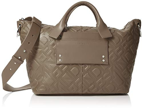 Liebeskind Berlin Damen Satchell Logo Henkeltasche Braun (Cold Grey)