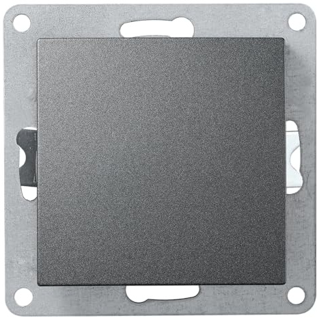 McPower Flair Interrupteur à bascule 250 V ~/10 A, encastré, connexion à borne, anthracite, mat