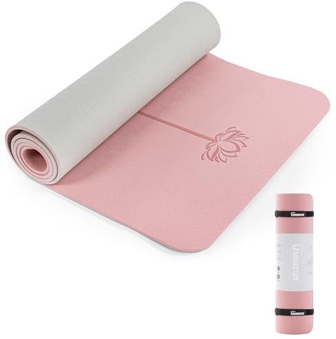 UMINEUX Yoga Mat Extra Thick 1/3'' Non Slip for Women, Eco Friendly TPE Fitness Exercise Mat with Carrying Sling & Storage Bag