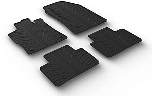 Gledring Satz Gummimatten kompatibel mit Peugeot 308 III SW 2021- & Opel Astra L Sports Tourer 2021- exkl. MHEV (T Profil 4-teilig + Montage-clips)