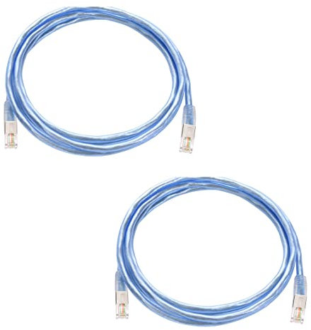 Beszin Confezione da 2 cavi RJ11 schermati per modem per Internet DSL ad alta velocità, modem a banda larga, trasferimento dati, cavo jack per telefono Ethernet domestico