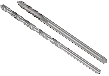 CoCud Gewindebohrer und Bohrer Set M6 x 1 Gewinde 125mm Länge Gewindebohrer 6mm Bohrer Metrisch Extra Lang Maschinenschraube Gewindebohrer und Drehbohrer - (für Gewindeschneiden) 1Set