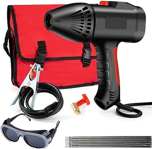 Soldador de Arco portátil, máquina de Soldadura por Arco eléctrico, Soldadura Inteligente Digital y regulación de Corriente, Espesor de Soldadura de 2-14 mm para Trabajos de Soldadura
