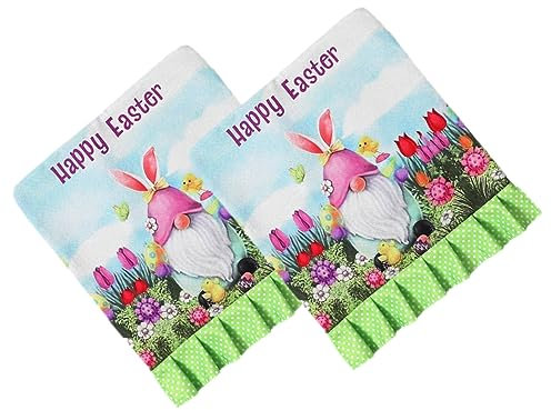 LIFKOME 2-teilige Stuhlbezüge Osterthema Polyester Passend Für Esszimmerstühle