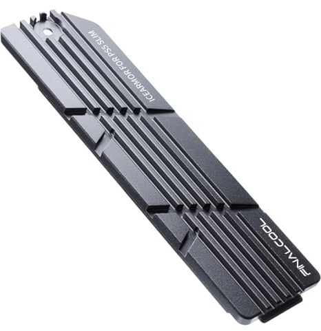 DolDer M.2 SSD Aluminium Kühlkörper Metall-Wärmeableitungsabdeckung für PS5 Pro & Slim, Schwarz