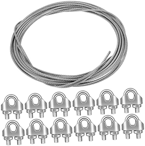 ULTECHNOVO Spanndraht Klemmen Aus Edelstahl Metalldrähte Mit Clips Für Drahtseile Draht Für Lichterketten Takelageseile U-bolzen-sattelverschluss-clips Werkzeuge