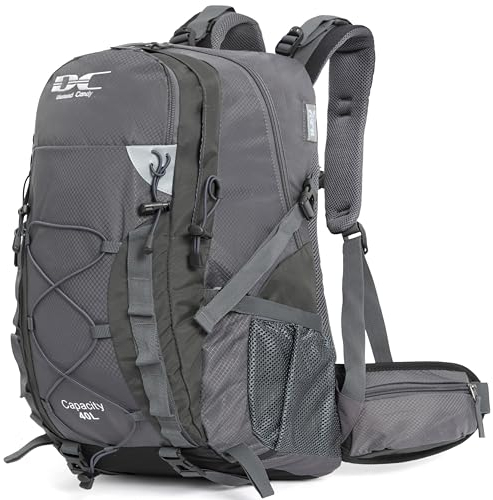 DCmount Wanderrucksack 40l Damen Herren Rucksack Wasserdicht Reiserucksack mit Regenschutz