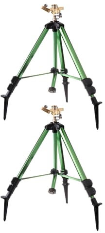 LOVIVER 2X Impulsregner Kopf auf Stativ Basis Stativ Sprinkler für Rasen Hof