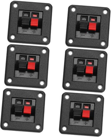 Artibetter 6pcs Speaker Terminals Stereo Connectors Speaker Wire Connectors Material Easy Installation