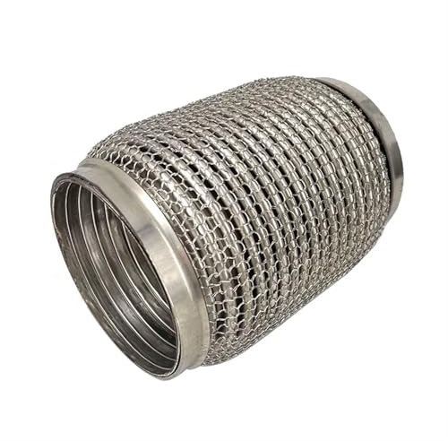 Auspuff Schwanzrohr Universelle Auspuff-Flexrohre, Flexibler Schlauchkoppler Mit Verriegelung Flexibel 51 X 150 Mm, 63 X 100 Mm, 63 X 150 Mm, 76 X 100 Mm, Edelstahl 304 Auspuff Schalldämpfer(76X100mm)