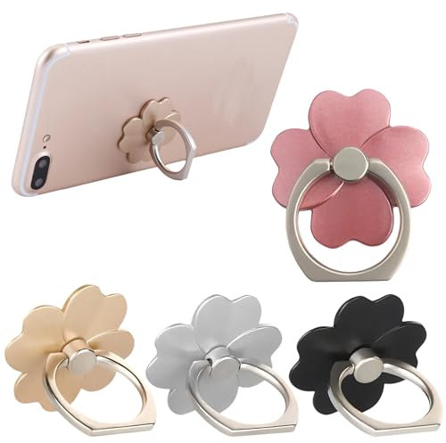 DWFEYOI Cellulare Anello,4 pezzi Supporto dell'anello del telefono cellulare,Supporto rotante a 360 gradi per la suoneria del telefono,Adatto per vari smartphone